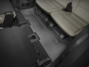 Hyundai Santa Fe 2012-2018 - Коврики резиновые с бортиком, задние, 3 ряд, черные (WeatherTech) фото, цена