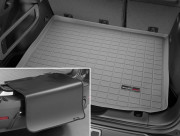 Hyundai Santa Fe 2019-2021 - Коврик резиновый в багажник с накидкой, бежевый. (WeatherTech) 5мест фото, цена