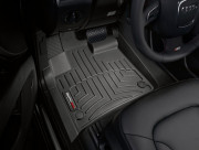 Audi Q7 2006-2014 - Коврики резиновые с бортиком, передние, черные. (WeatherTech) фото, цена