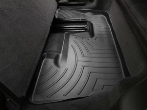 Audi Q7 2006-2014 - Коврики резиновые с бортиком, 3-ряд, черные (WeatherTech) фото, цена