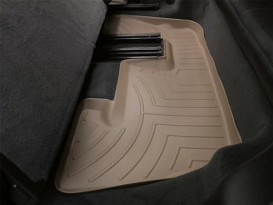 Audi Q7 2006-2014 - Коврики резиновые с бортиком, 3-ряд, бежевые(WeatherTech) фото, цена