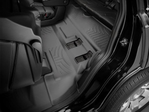 Cadillac Escalade 2015-2024 - Коврики резиновые с бортиком, задние, черные. (WeatherTech)  с проходом к 3 ряду фото, цена