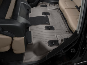 Infiniti QX80 2019-2020 - Коврик резиновый с бортиком, 3-й ряд, какао. (WeatherTech) фото, цена