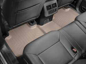 Volkswagen Atlas 2018-2024 - Коврики резиновые с бортиком, задние, бежевые (WeatherTech) фото, цена
