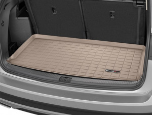 Volkswagen Atlas 2018-2021 - (3 ряда) Коврик резиновый в багажник, бежевый. (WeatherTech) фото, цена