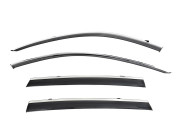 Kia Telluride 2020-2023 - Дефлектори вікон з хромованим металічним молдингом, к-т 4 шт, (Wellvisors) фото, цена