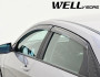 Hyundai Elantra 2021-2022 - Дефлектори вікон з метал чорним молдингом, к-т 4 шт (Wellvisors) фото, цена