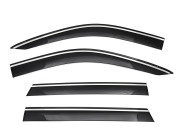 Cadillac Escalade 2021-2023 - Дефлектори вікон з хромованим металічним молдингом, к-т 4 шт, (Wellvisors) фото, цена