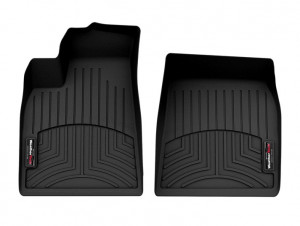 Tesla Model X 2021-2024 -  Лайнери передні (килимки гумові з анатомічним бортиком)чорні (WeatherTech) фото, цена