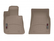 BMW i4 2022-2023 - Лайнери передні (килимки гумові з анатомічним бортиком) бежеві (WeatherTech)  фото, цена