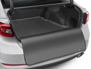 Tesla Model S 2021-2024 - Лайнер в багажник з накидкою, чорний WeatherTech фото, цена