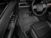 Kia Telluride 2020-2023 - Лайнери передні (килими гумові з анатомічним бортиком) чорні. (WeatherTech) фото, цена