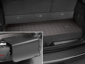 Kia Telluride 2020-2023 - Лайнер в багажник за третім рядом з накидкою какао WeatherTech фото, цена