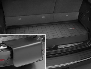 Mazda CX-9 2016-2023 - Лайнер в багажник (3 ряди) з накидкою, чорний WeatherTech фото, цена
