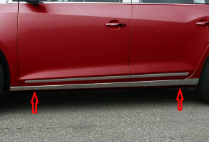 Buick LaCrosse 2010-2011 - Хромированные накладки на пороги  к-т 4 шт. фото, цена