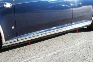 Cadillac STS 2008-2010 - Хромированные накладки на пороги  к-т 4 шт. фото, цена