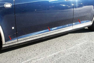Cadillac STS 2008-2010 - Хромированные накладки на двери  к-т 6 шт. фото, цена
