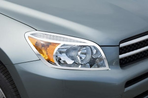 Toyota Rav 4 2006-2009 - Хромированные накладки на фары. фото, цена