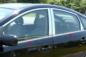Toyota Prius 2004-2009 - Хромированные накладки на оконный уплотнитель   к-т 4 шт. фото, цена