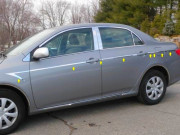 Toyota Corolla 2009-2010 - Хромированные накладки на двери и крылья к-т 14 шт. фото, цена