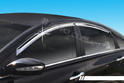 Hyundai Sonata 2010-2011 - Дефлекторы окон хромированные  к-т 4 шт.   фото, цена