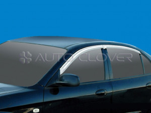 Chevrolet Evanda 1999-2006 - Дефлекторы окон (ветровики), хромированные,  комлект. (Clover) фото, цена