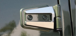 Jeep Wrangler 2007-2015 - (2DR / 4DR) - Хромированные накладки на петли дверей и капота  (к-т 6 / 10 шт.) фото, цена