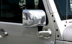 Jeep Wrangler 2007-2015 - Хромированные накладки на зеркала. фото, цена