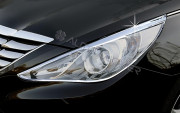 Hyundai Sonata 2010-2011 - Хромированные накладки на фары. фото, цена