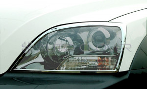 Kia Sorento 2006-2009 - Хромированные накладки на фары. фото, цена