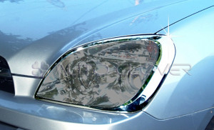 Kia Carens 2006-2010 - Хромированные накладки на фары. фото, цена