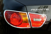 Hyundai Elantra 2006-2010 - Хромированные накладки на задние фонари  к-т 4 шт. фото, цена