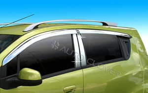 Daewoo Matiz 2009-2011 - (Maitz Creative / M300) - Хромированные накладки на стойки  к-т 4 шт. (Пластик) фото, цена