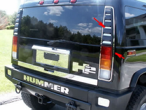 Hummer H2 2003-2007 - Хромированные накладки на задние фонари  к-т 14 шт. фото, цена