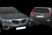 Kia Sorento 2009-2012 - Хромированные накладки на противотуманки и задние фонари  к-т 4 шт (Clover) фото, цена