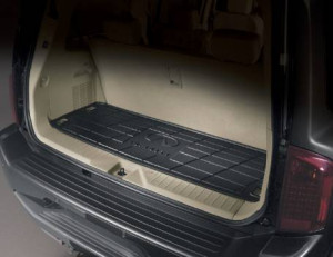 Infiniti QX56 2004-2010 - Резиновый коврик в багажник. (Цвет: чёрный/миндаль) фото, цена