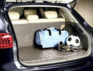 Infiniti EX 2007-2013 - Виниловый коврик в багажник. (Цвет: чёрный/серый). фото, цена