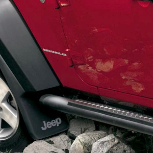 Jeep Wrangler 2007-2012 - (2DR/4DR) - Брызговики передние к-т 2 шт. (Цвет: чёрный). фото, цена